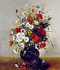 Famous Poppies Paintings - Daisies, Poppies and Cornflowers